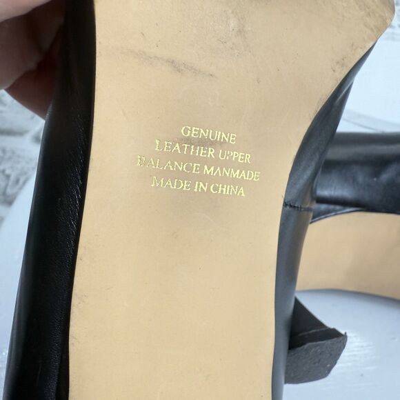 Valley Lane Vintage Women's 9 Wide Black Leather Lace Up Goth Victorian Pumps - Picture 10 of 13